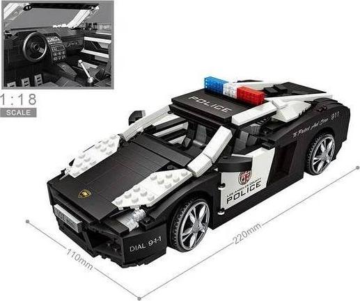 Loz LOZ Konstruktywne Dla Dzieci Samochód Policyjny