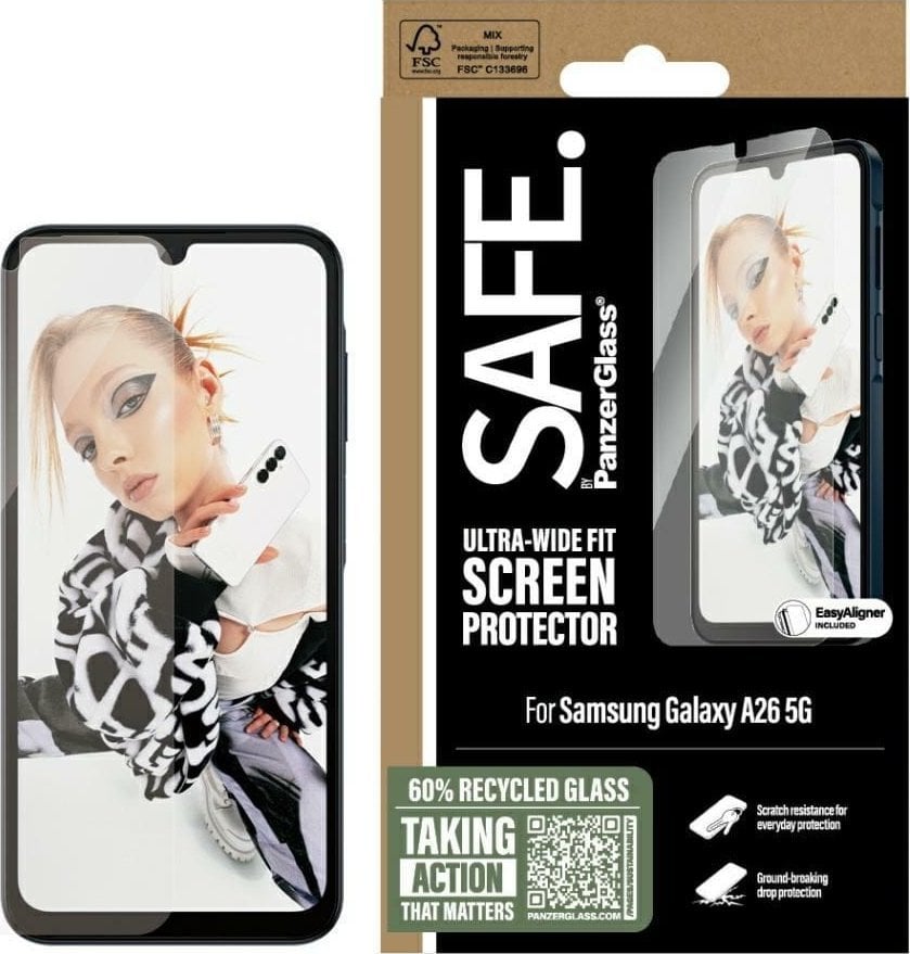 Szkło hartowane SAFE by PanzerGlass Ultra-Wide Fit do Samsung Galaxy A26 5G