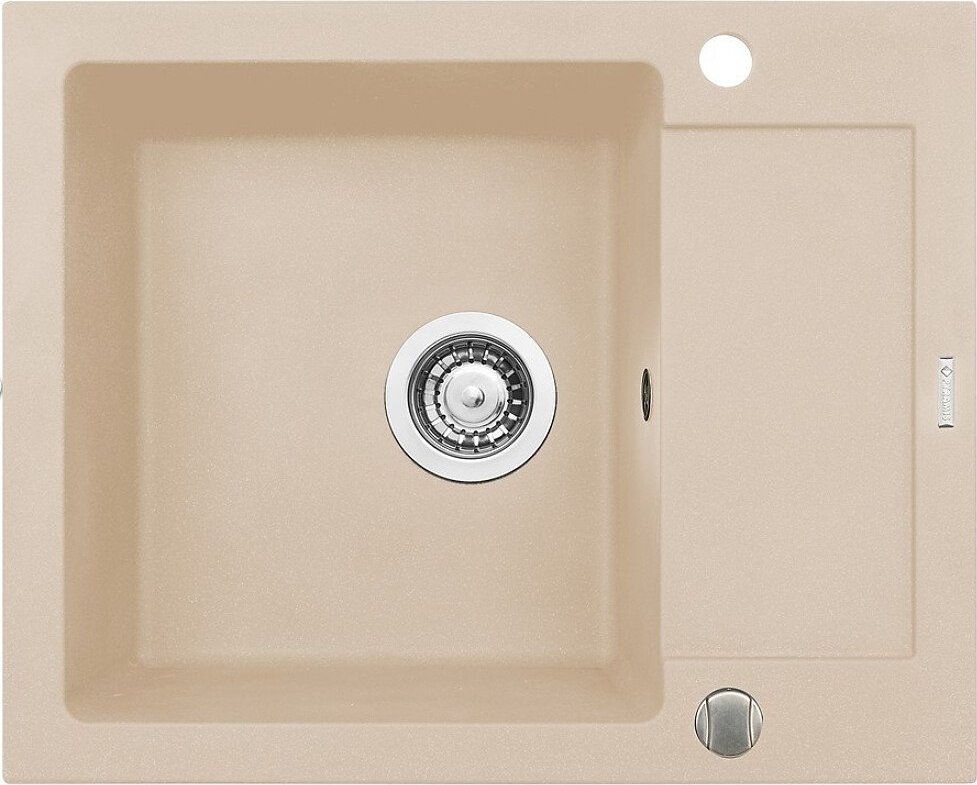 Zlewozmywak Pyramis Zlew Pyramis MIDO 62x50 1B 1D Beż piaskowy