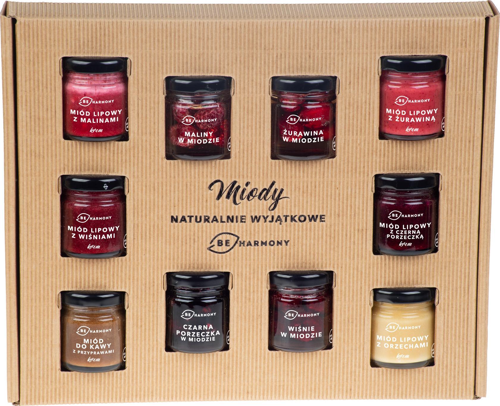 BeHarmony MIODOWA BOMBONIERKA - zestaw prezentowy miodów BeHarmony