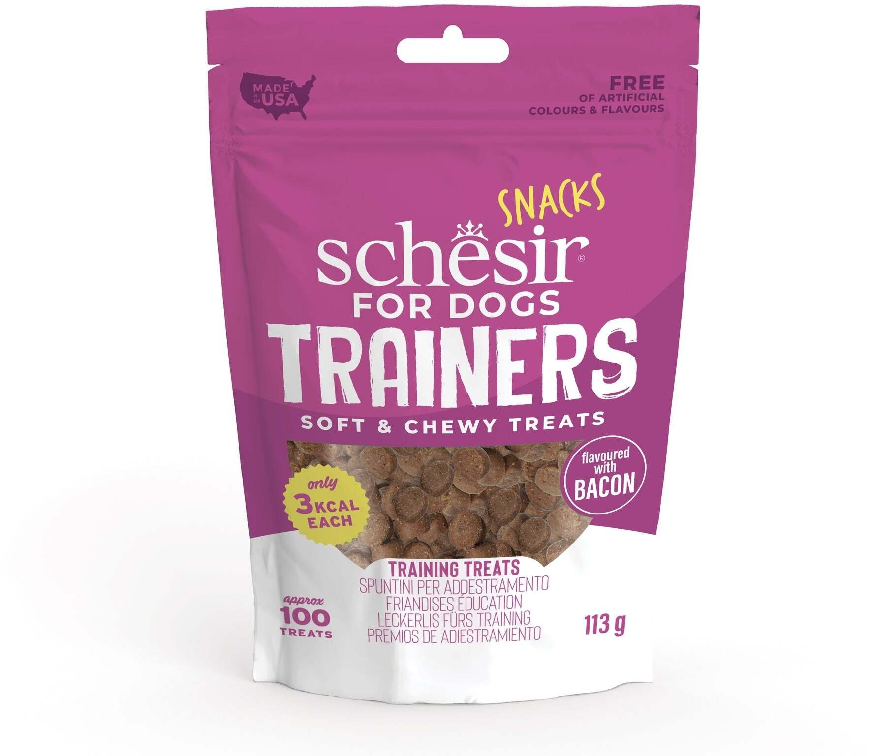 THI Trainers soft and chewy smakołyk, dla psów, bekon, 100 kawałków, 113 g, saszetka