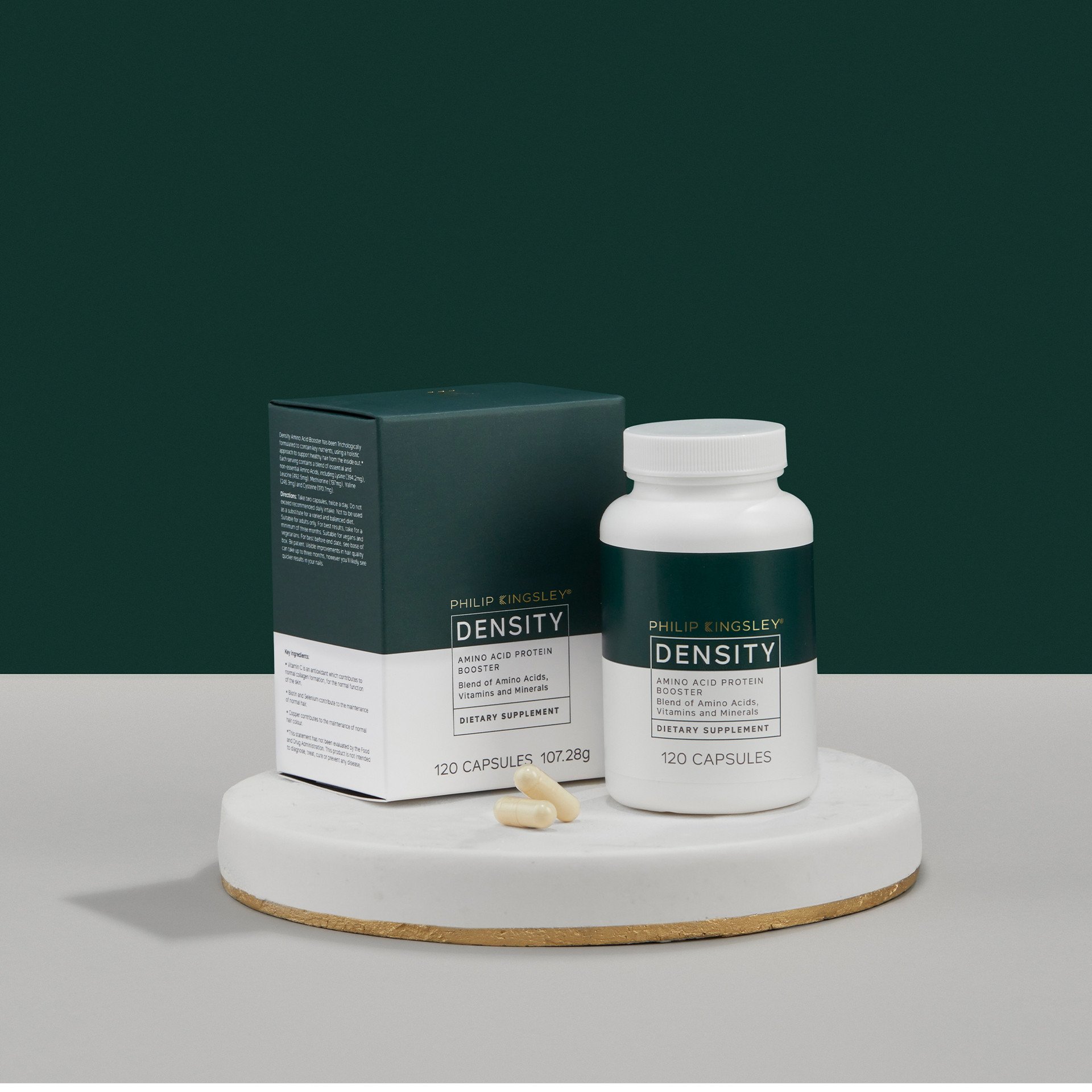 Philip Kingsley, Density, Vitamin C/Biotin & Selenium, Hair Supplements, Healthy Hair, 120 capsules, 107.28 g Unisex