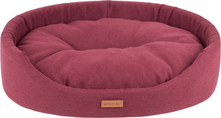 Ami Play AMIPLAY- Legowisko owalne Montana bordowe- M
