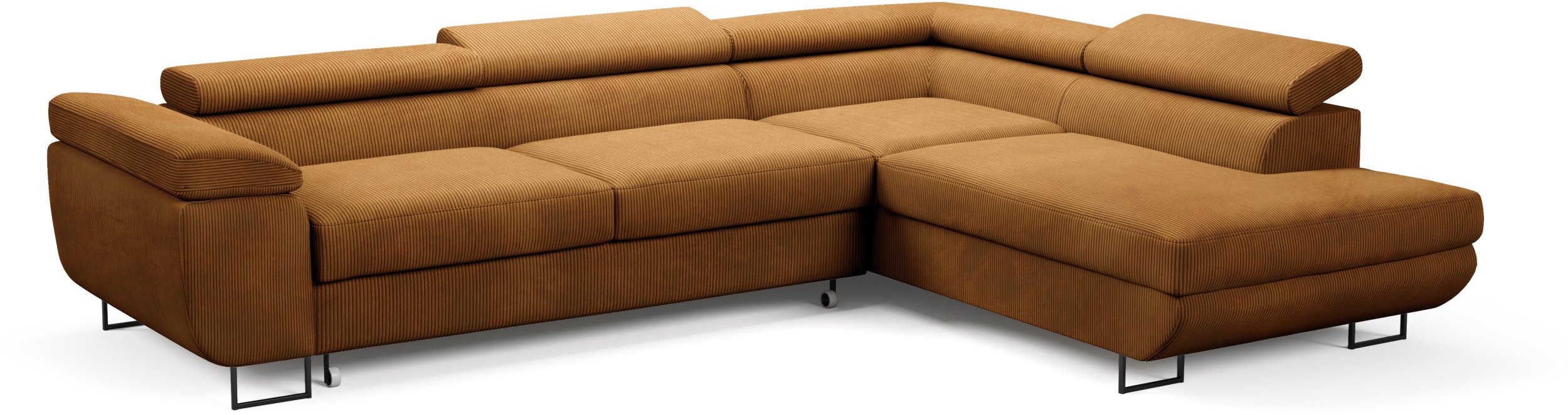 Duży Narożnik OKTAVIO zagłówki regulowane funkcja spania , SZTRUKS poso 01