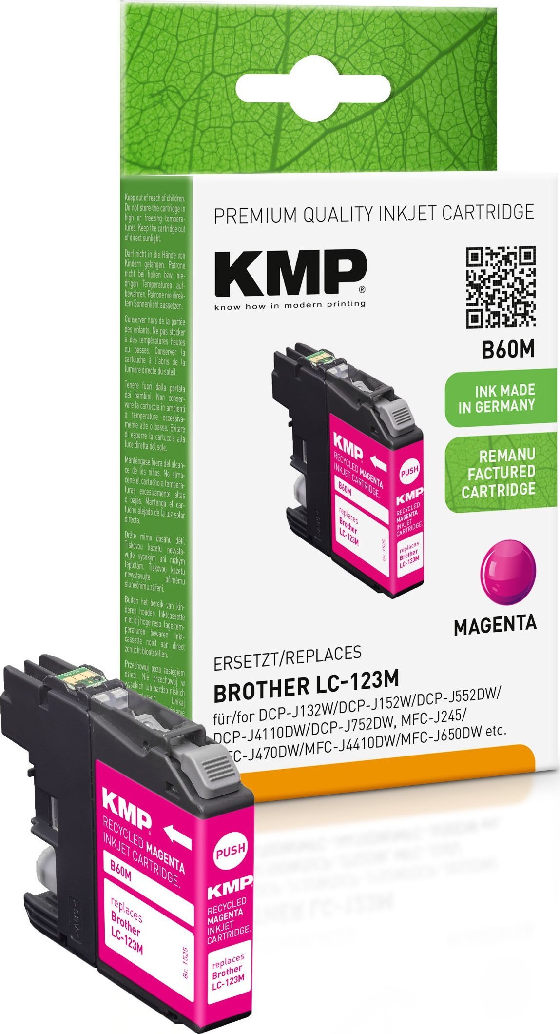 KMP Printtechnik AG KMP Patrone Brother LC-123M 600 S. magenta remanufactured