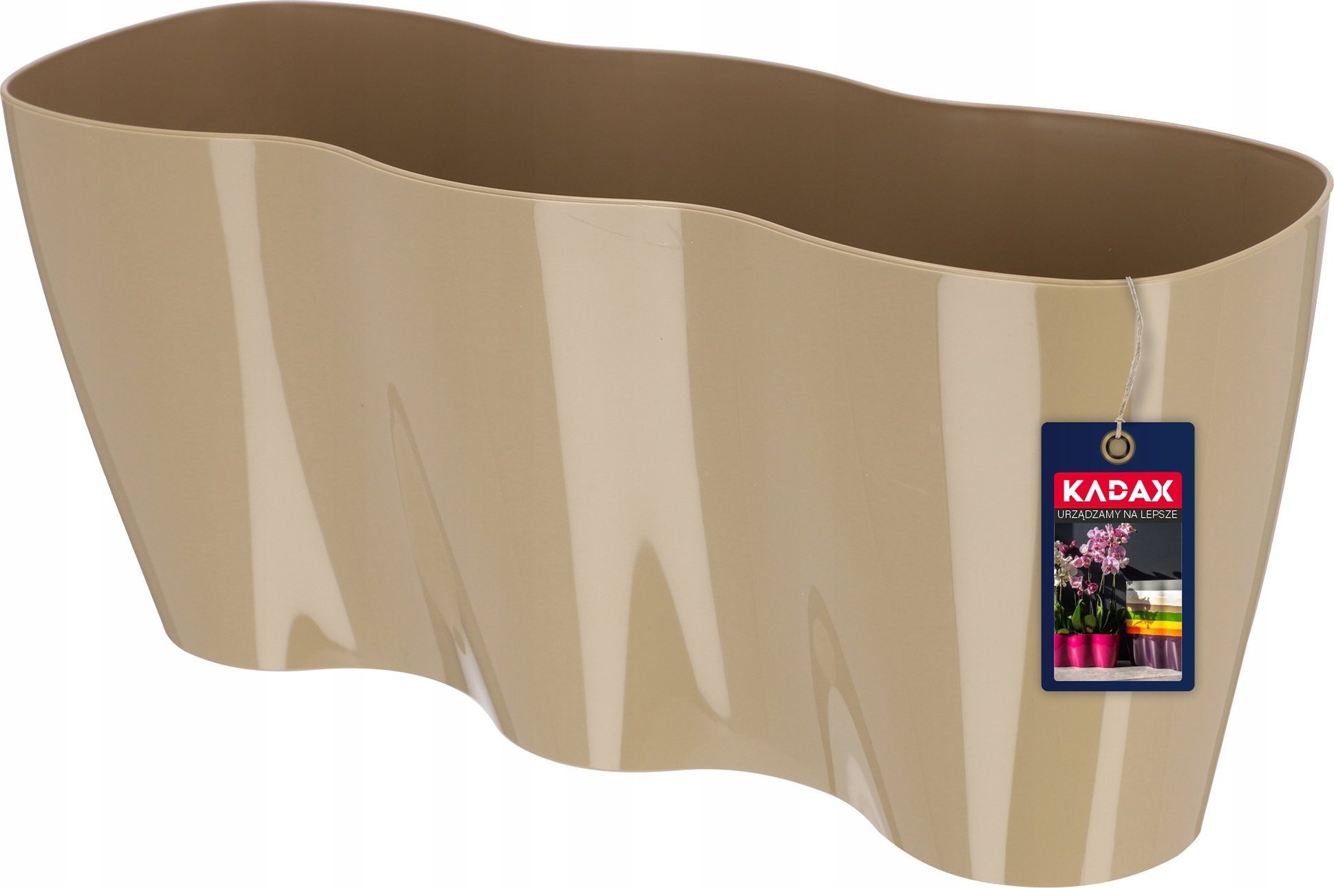 Kadax Doniczka Osłonka Na Storczyk Kwiaty Beżowa 35cm