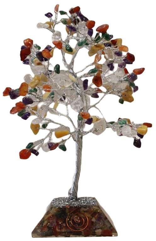 Drzewko Szczęścia z Orgonitem - Mix Kamieni | 160 kamieni
