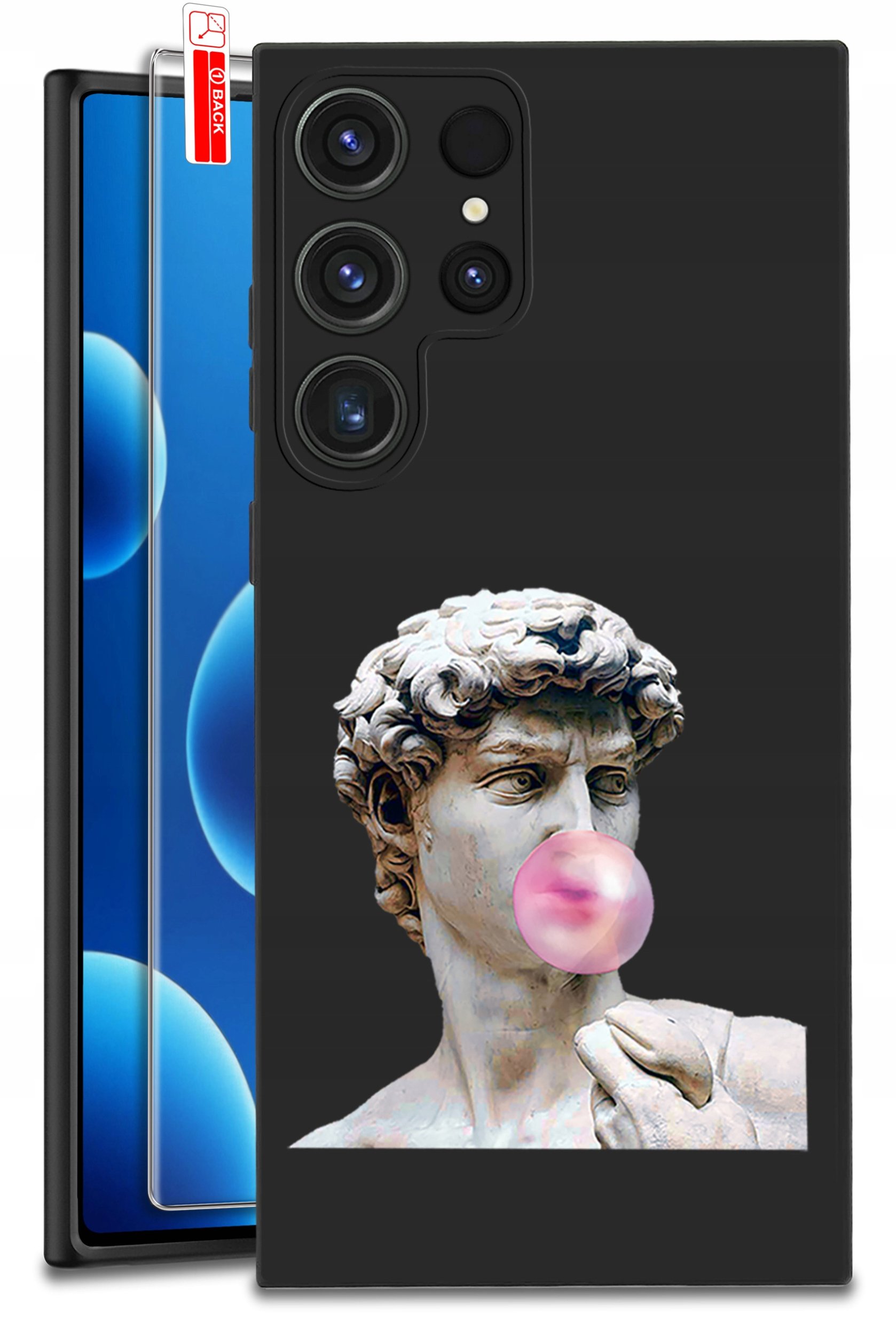 ETUI do Samsung Galaxy S25 Ultra WZORY | SILIKONOWE MATT CASE + SZKŁO 9H