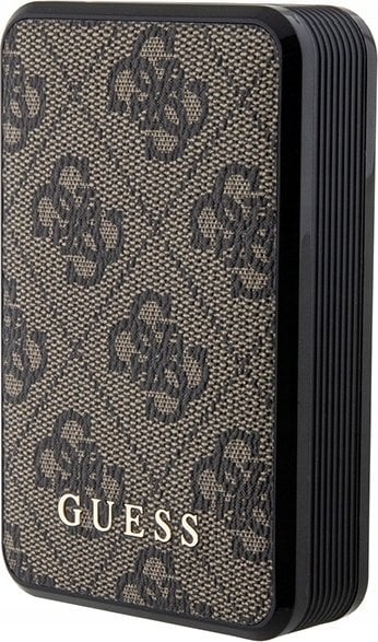 Powerbank Anker Guess 4G Leather Metal Logo 10000 mAh 18W (brązowy)