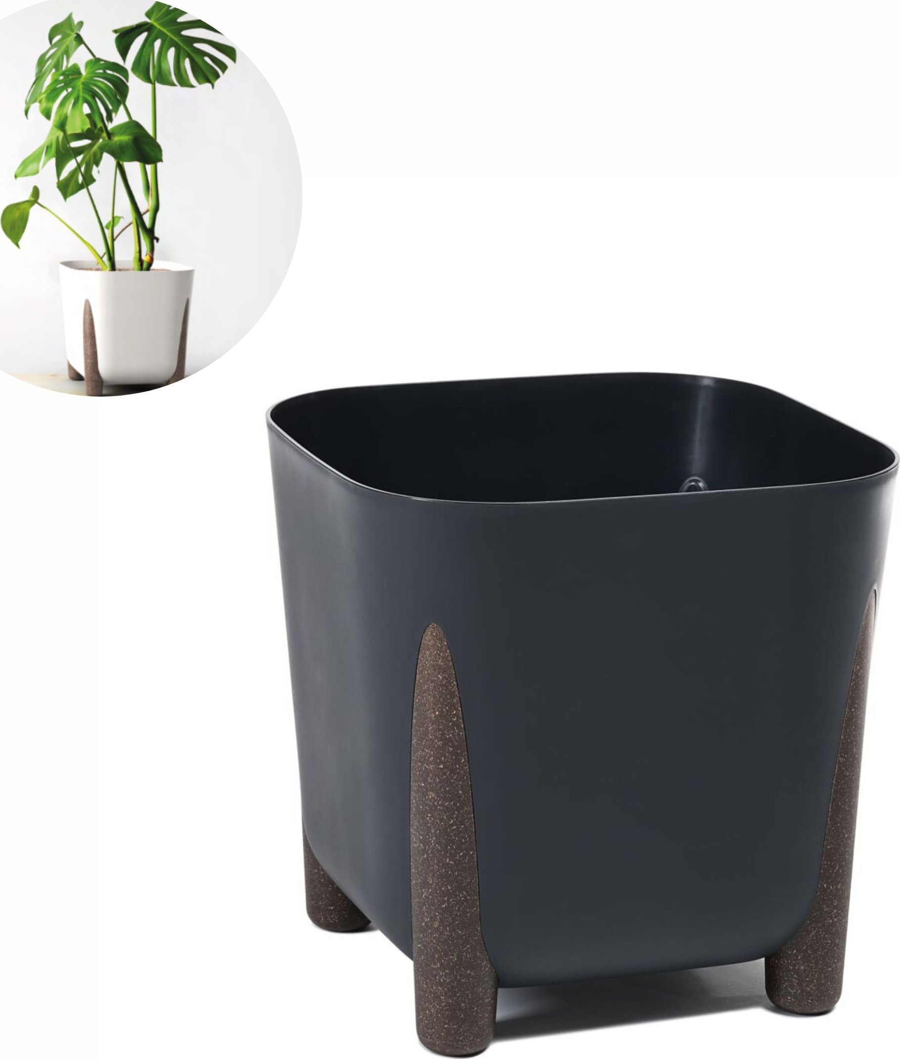 Lamela Doniczka kwadratowa na nóżkach FRIDA ECO 290 Kwietnik