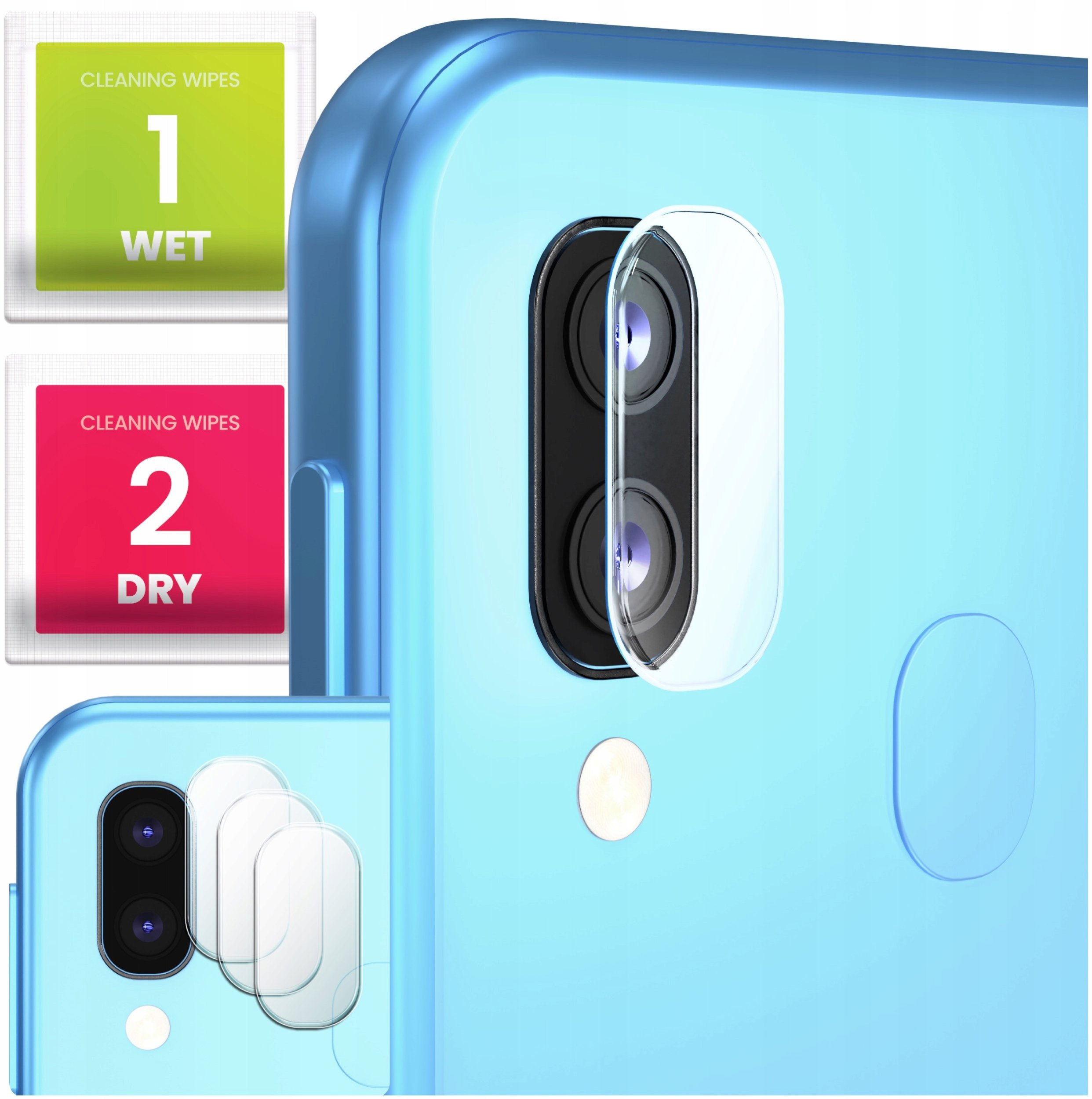 3-PAK Szkło Na Aparat Do Samsung Galaxy A40 (Hartowane, Na Obiektyw, 9H)