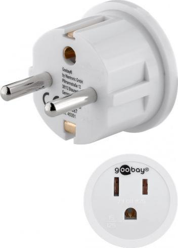 Goobay Adapter sieciowy US/Japonia, biały