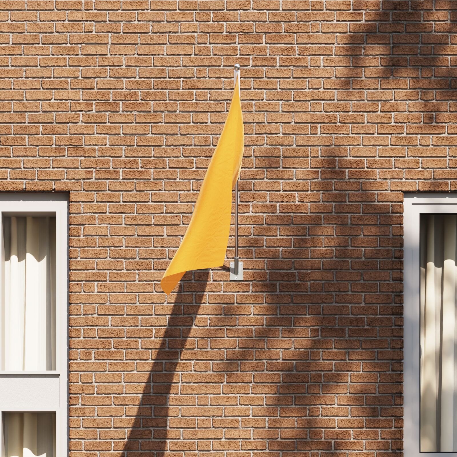 vidaXL Uchwyt na flagi Srebrny Metal 7.5 x 10.5 x 12.5 cm