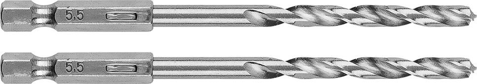 Wiertło Graphite Wiertło do metalu Hex 5.5 mm, 2 szt.