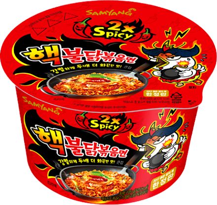Samyang Ramyun o smaku ostrego kurczaka 2xSpicy, duża micha 105g - Samyang uniwersalny