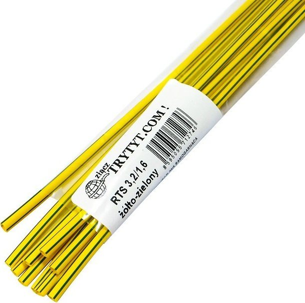 Trytyt 10x Koszulka termokurczliwa RTS 3,2/1,6 żółt zie