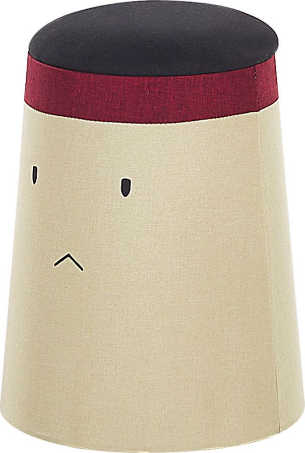 Beliani Pufa dla dzieci ze schowkiem beżowa SAMURAI