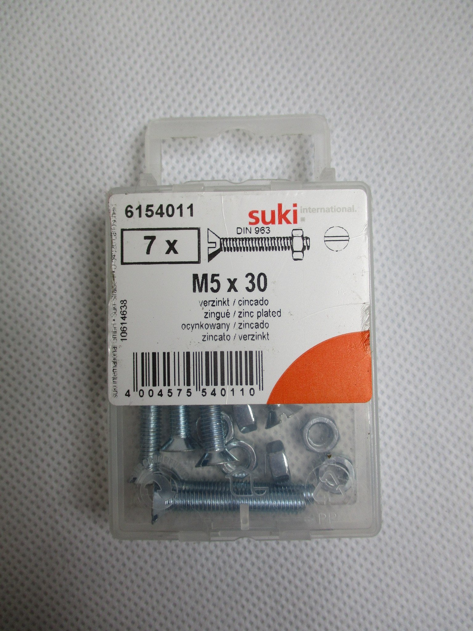 MACHINE SCREW M 5X30 ZINC DIN963/7PCS