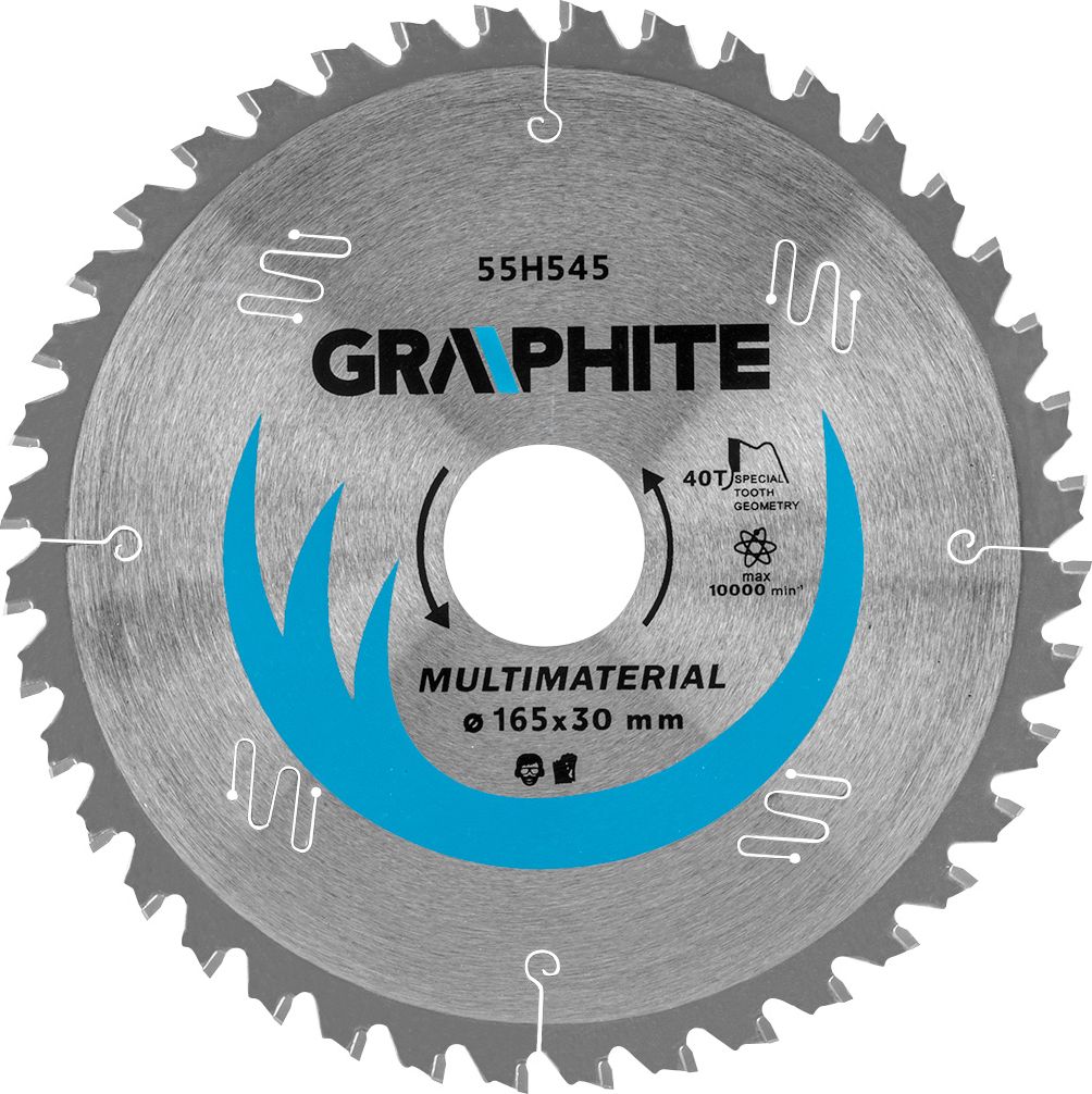 Graphite Tarcza do pilarki (Tarcza do pilarki, widiowa, 165 x 30 mm, 40 zębów, uniwersalna)