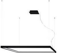 Lampa wisząca Thoro Żyrandol NELYA L czarny LED 4000K himp