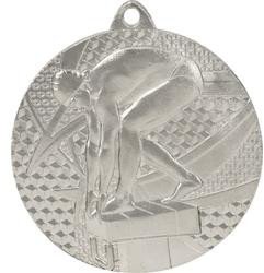 Victoria Sport Medal srebrny stalowy - Pływanie z grawerowaniem na laminacie