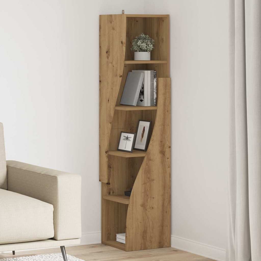 vidaXL Szafka narożna Biały 32x32x140cm Materiał z drewna pochodnego