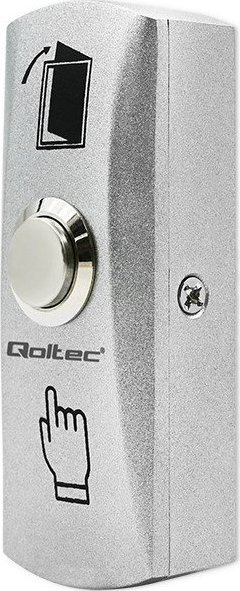 Qoltec Przycisk wyjścia Qoltec metalowy | srebrny