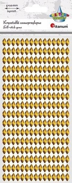 Kryształki samoprzylepne markizy 24szt złote