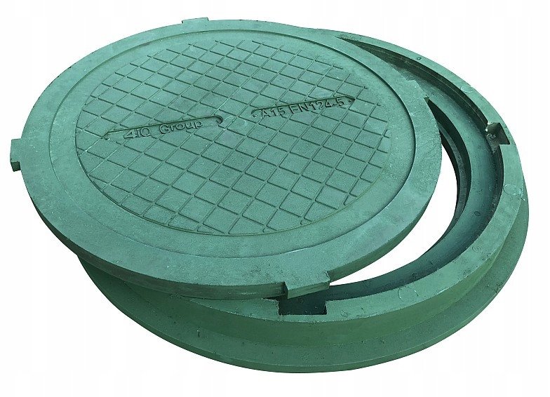 Pokrywa HD 80 Właz Szamba polimer zielona