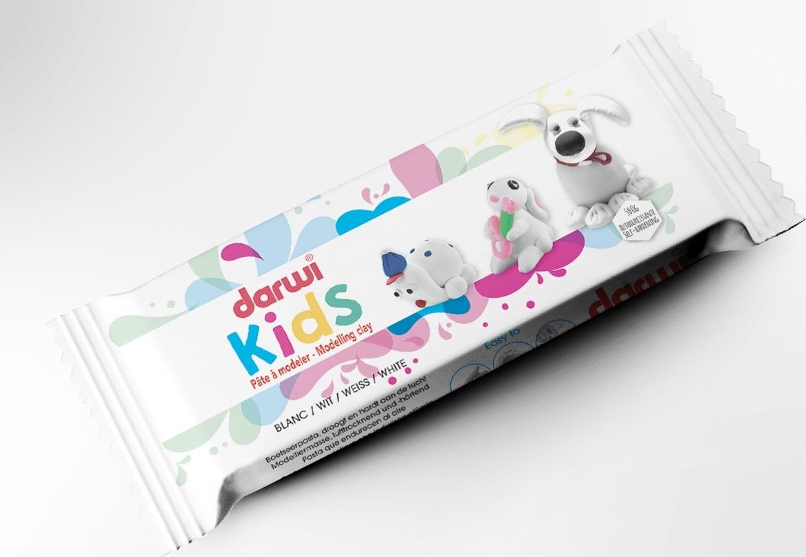 DARWI Masa plastyczna Biała Darwi Kids 500g
