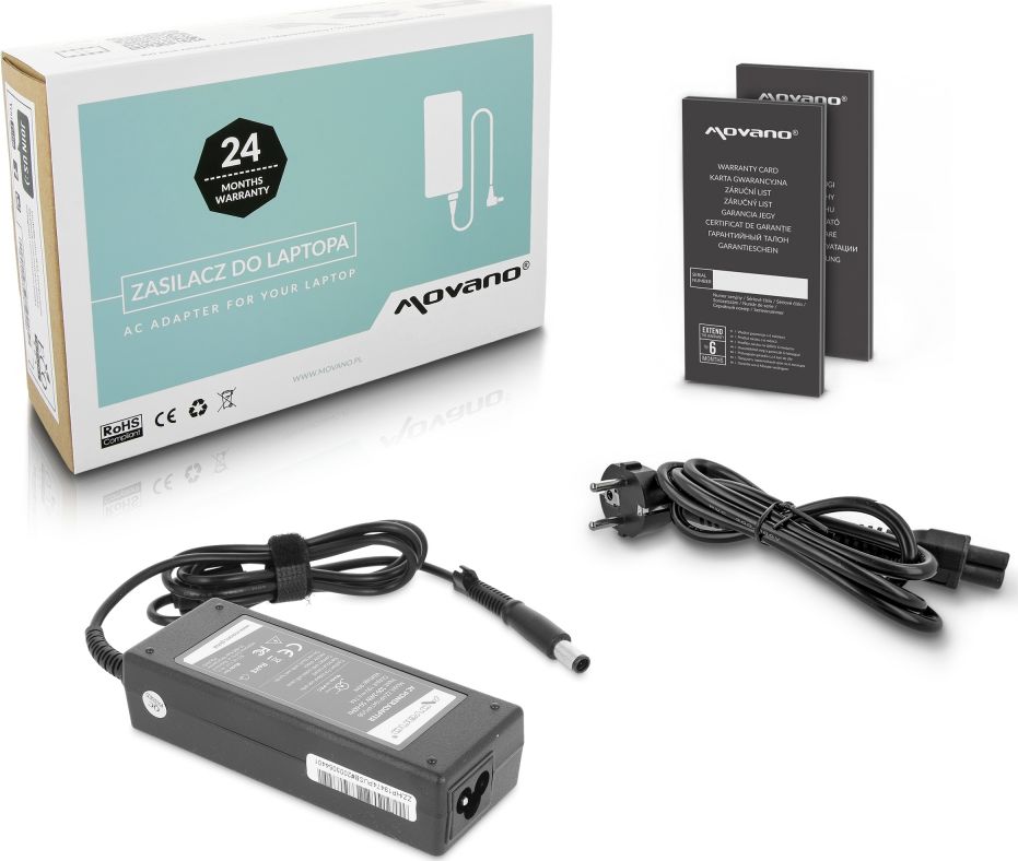 Zasilacz do laptopa Movano 90 W, 5 mm, 4.74 A, 19 V (ZZ/HP19474P)