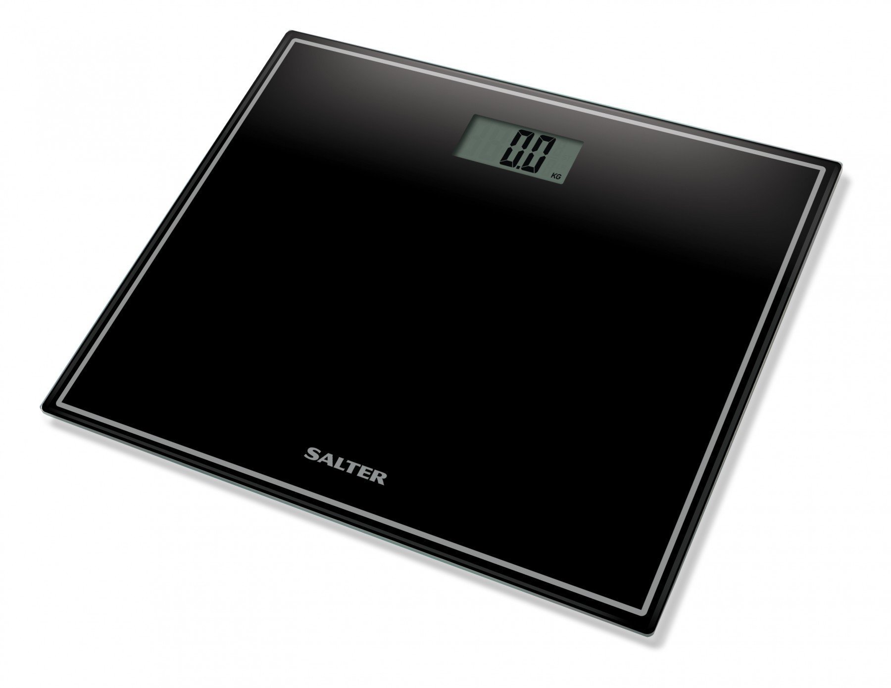 Salter 9207 BK3R Compact Glass Electronic Bathroom Scale - Black 5010777143355