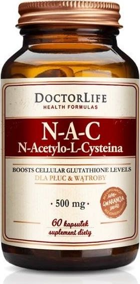 Doctor Life DOCTOR LIFE_N-A-C n-acetylo-l-cysteina 500mg suplement diety 60 kapsułek