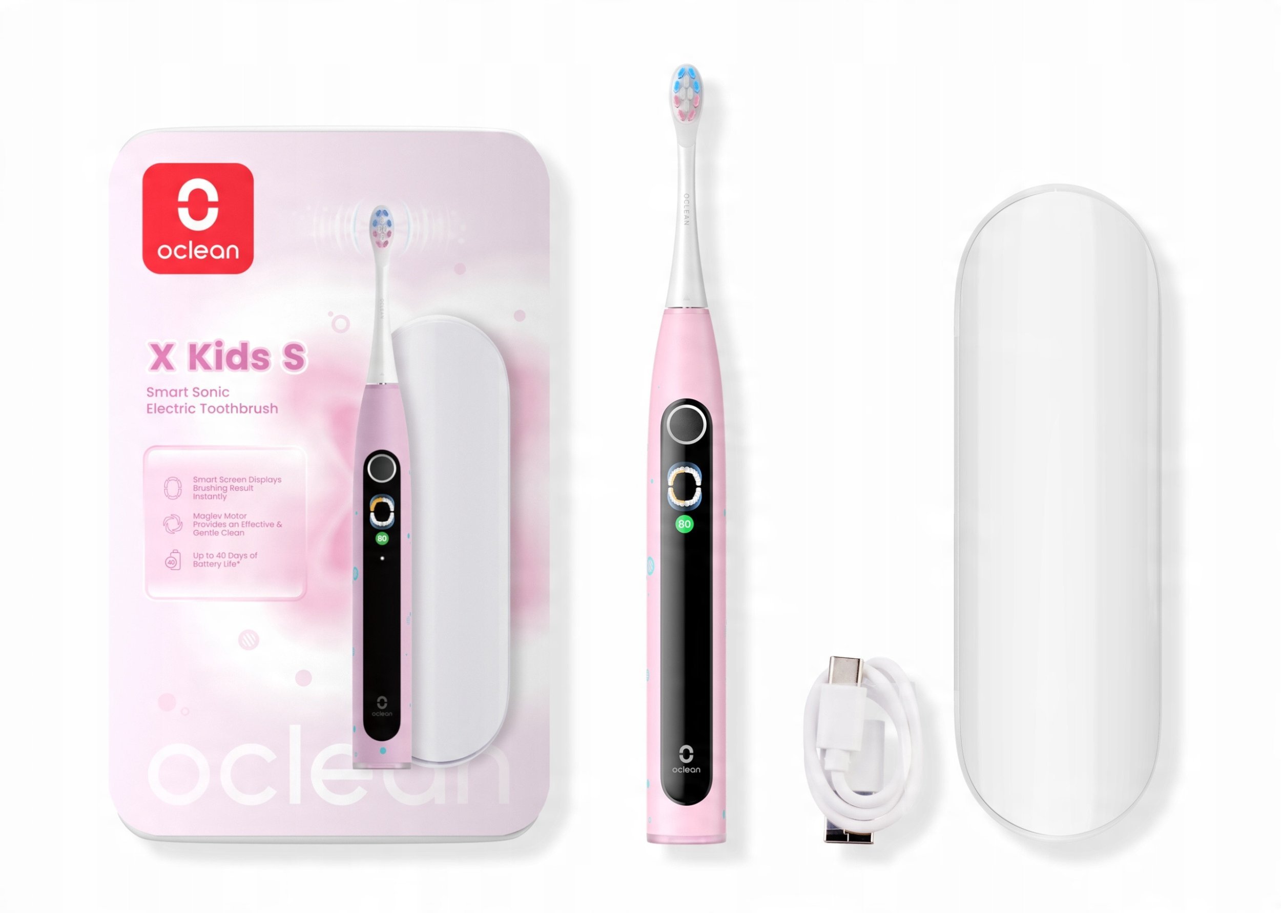 Oclean X Kids S electric toothbrush, pink