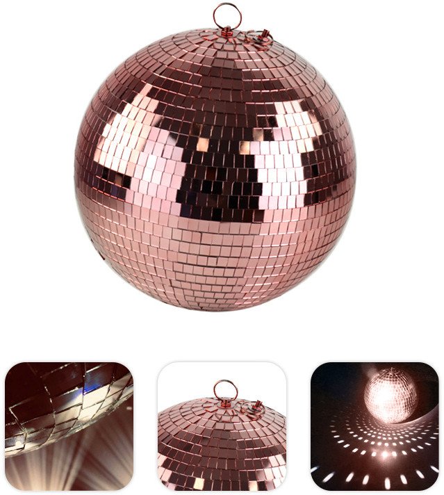 Rosa discokugle, 20 cm