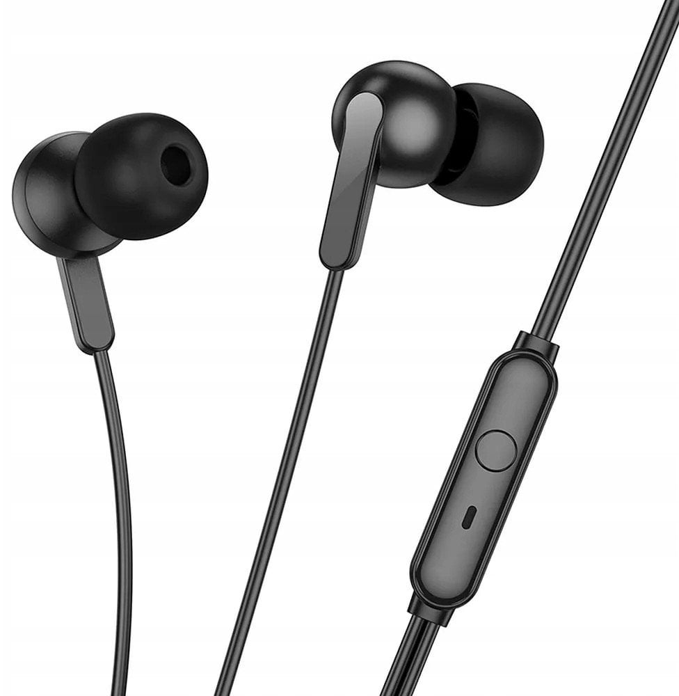 HOCO słuchawki przewodowe Jack 3,5 mm z mikrofonem M124 białe