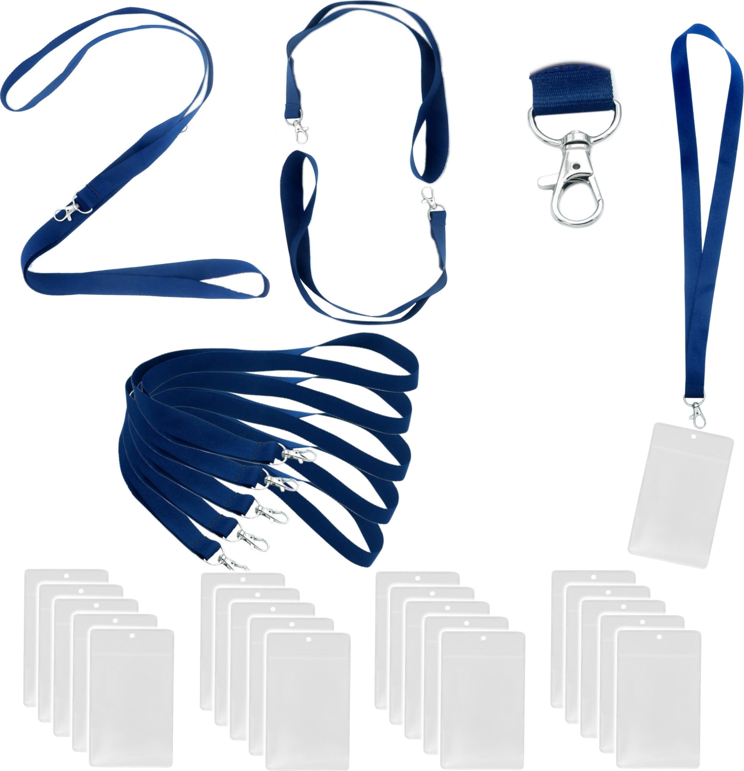 Stamal Identyfikator pionowy holder A7 kieszonka 81x110mm +smycz x20kpl