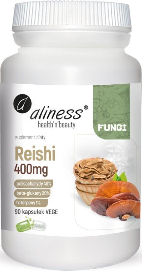 Aliness Grzyb Reishi 400 mg - ekstrakt 40% polisacharydów (90 kaps.) Aliness