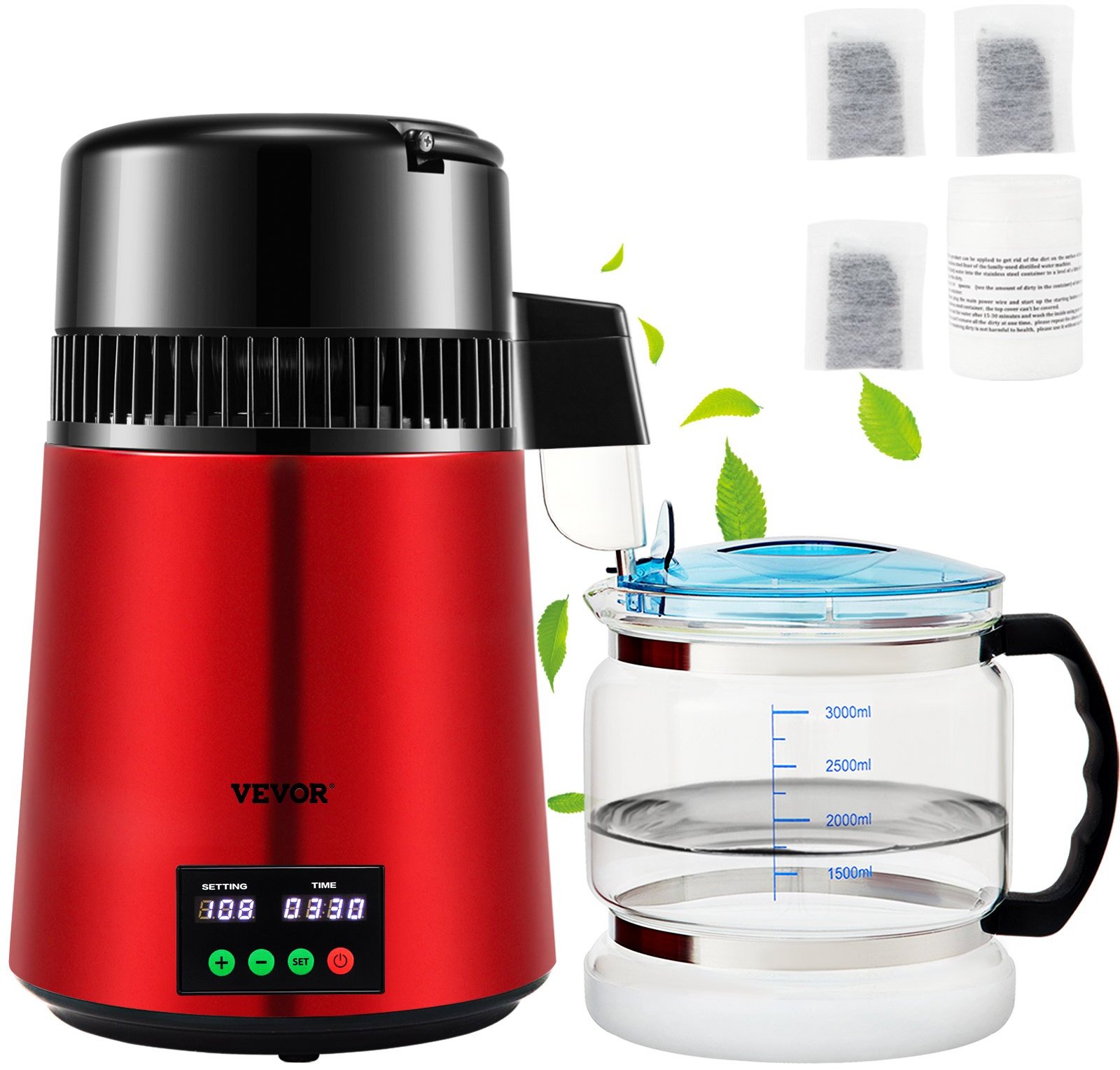 Destylarka destylator do wody elektryczna z dzbankiem 4L 750W
