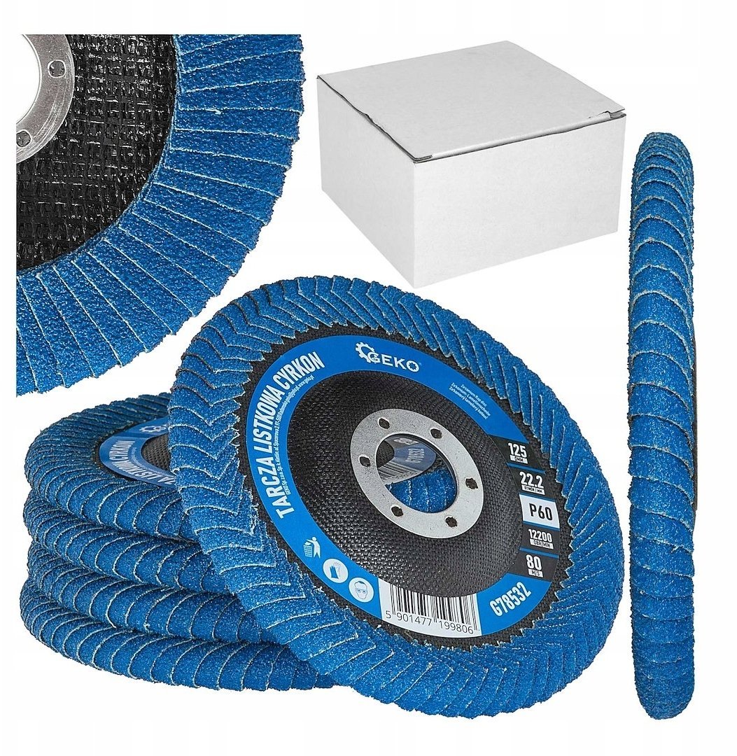 Geko Tarcza CYRKON 125mm P60 do szlifowania spawów i krawędzi (5/100)