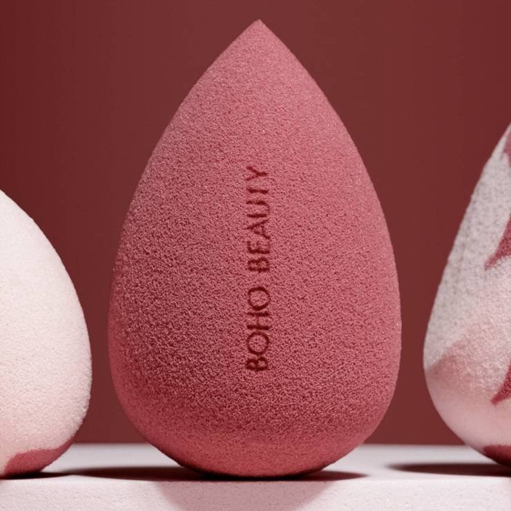 Boho Beauty Zestaw 2 Gąbki do Makijażu Pinky Berry Medium Cut z Mini Cut