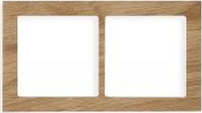 Karlik DECO Ramka podwójna - drewno (dąb) dąb DRD-2F