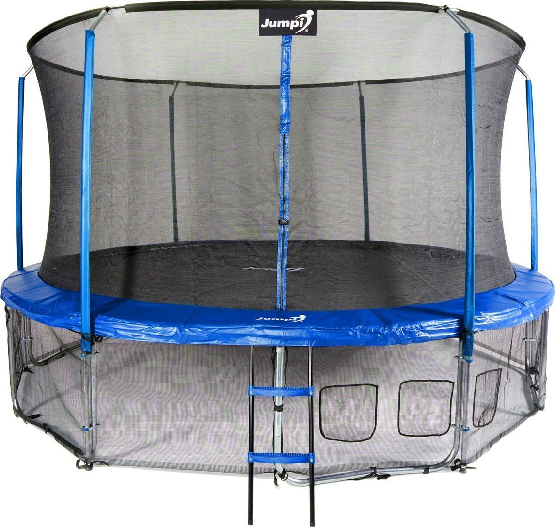 Trampolina ogrodowa Jumpi ogrodowa Maxy Comfort z siatką wewnętrzną 14.5 FT 435 cm niebieska