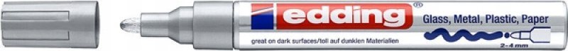 Edding Marker olejowy połyskujący e-750 srebrny 10szt