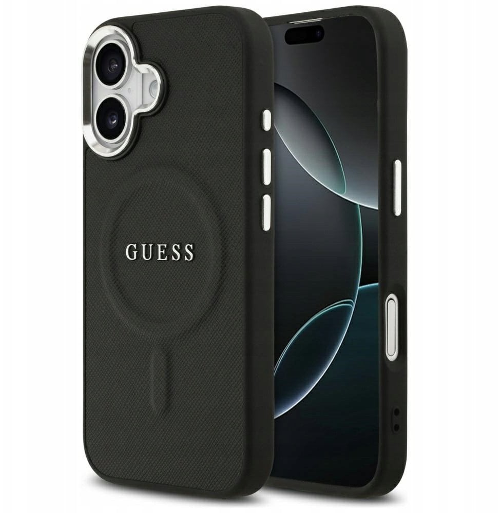 Etui Guess Classic Logo MagSafe do iPhone 17 czarny