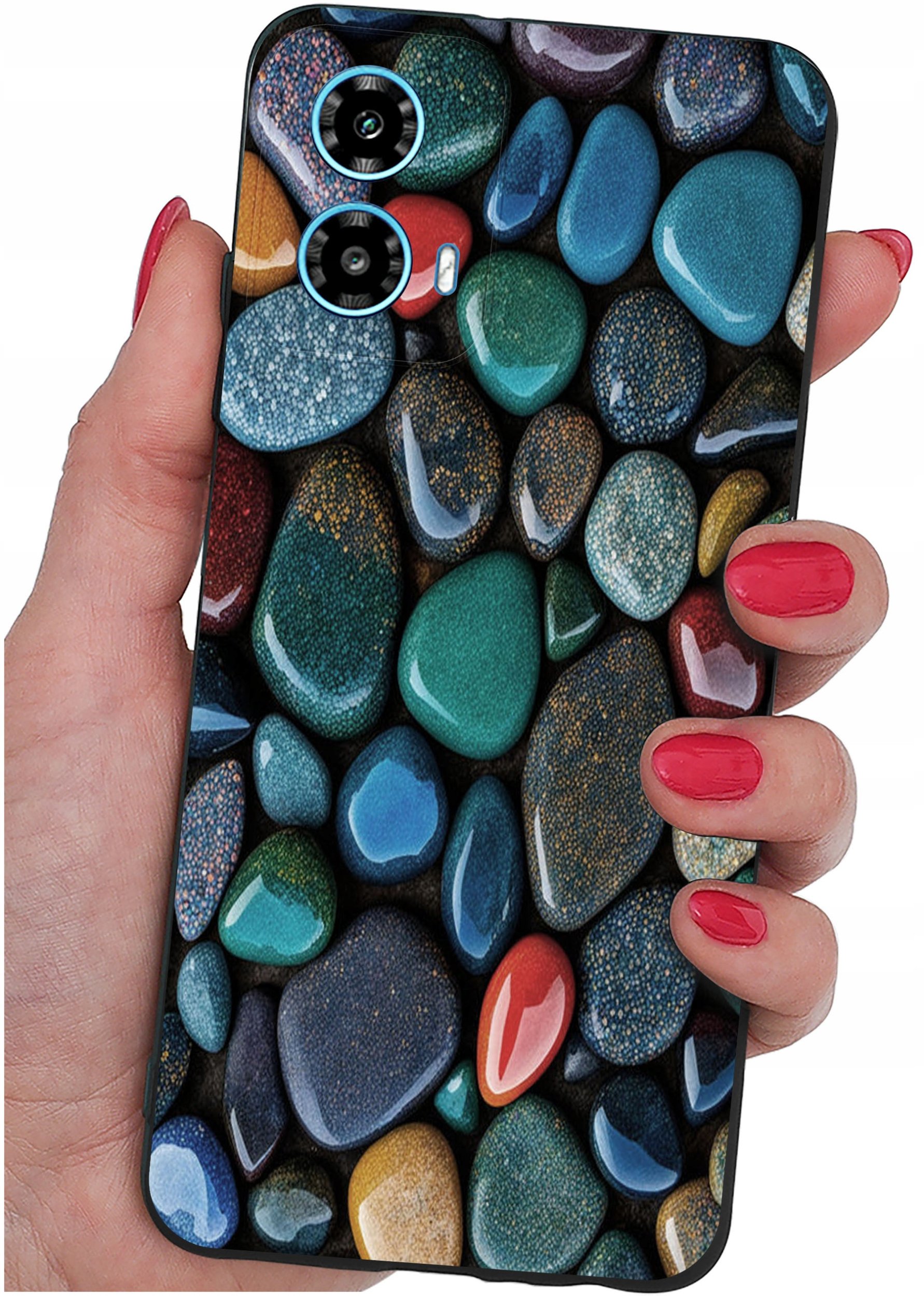 ETUI do Motorola Moto G34 5G WZORY |SILIKONOWE MATT CASE + SZKŁO 9H