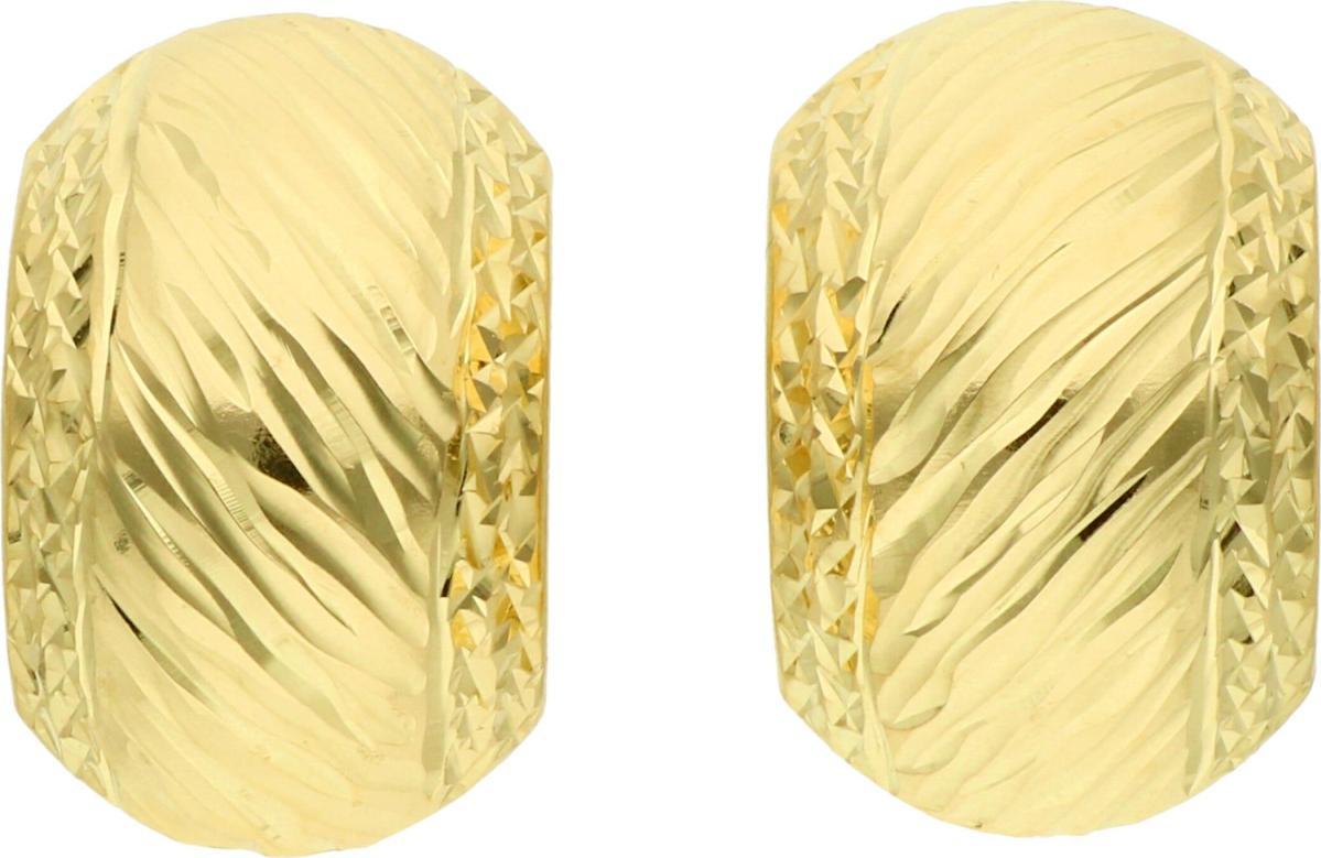 Rosanto Duże szlifowane złote kolczyki 585 14k