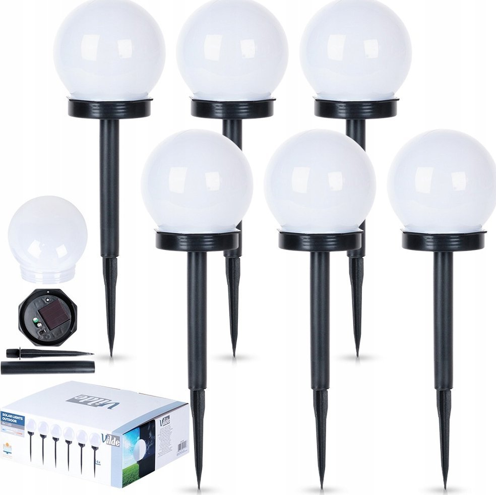 Vilde Lampki Ogrodowe Solarne LED Wbijane 33,5 cm 6 szt.