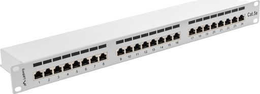 Lanberg Patch panel 1U 19" 24x RJ-45 Kat.5E Szary (PPS5-1024-S)