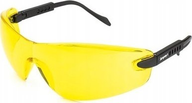 Okulary ochronne robocze bhp żółte odporne na zarysowania UV400